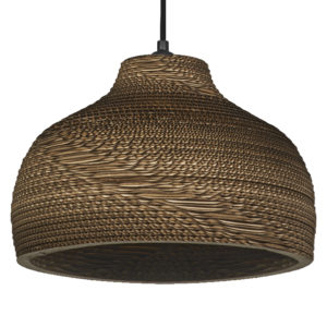 Decor Cardboard Hat Pendant E27 Brown