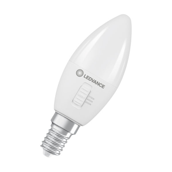 LED CLASSIC B40 DIM CCT SELECT P 4.9W 827/840/865 FROSTED E14