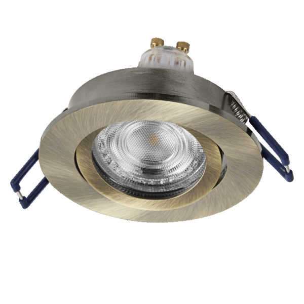 Spot Set Recess GU10 Adjustable Click 4.5W 827 Green Brass
