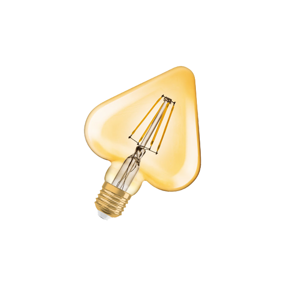 Vintage 1906 LED CL HEART  FIL GOLD 40  4,5W/824 E27 165x125мм - сердце OSRAM
