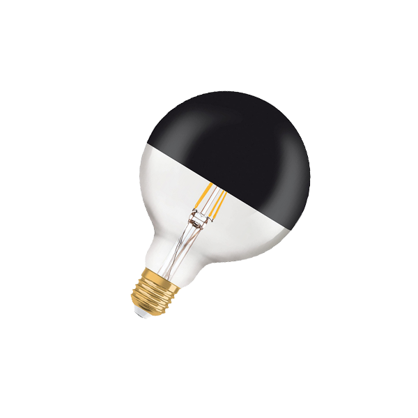 Vintage 1906 LED CL GLOBE125  MIRROR BLACK   FIL  55  7W/827 E27 178x125мм - глоб OSRAM