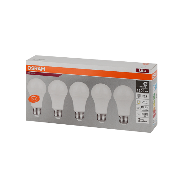 LVCLA125 15SW/830 230V E27 Экопак1X5  RU OSRAM
