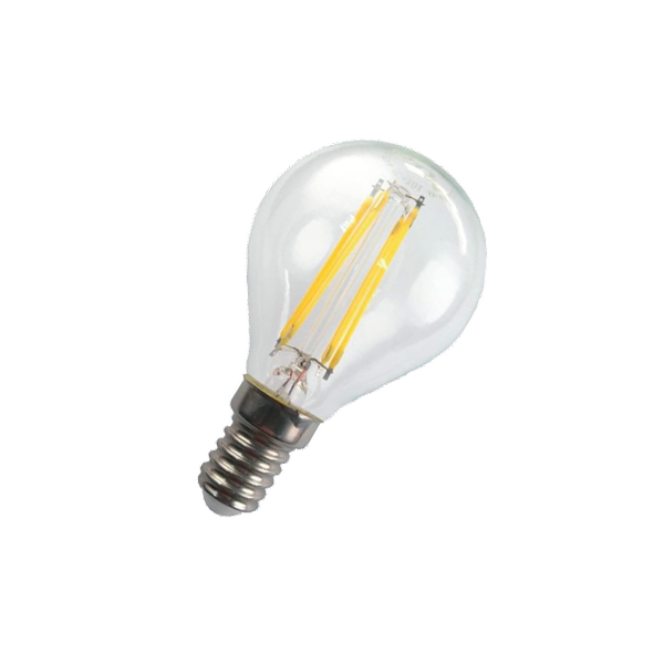 FL-LED Filament G45 6W E14 3000К 220V 600Лм 45*75мм FOTON_LIGHTING  -  лампа шарик прозрачная