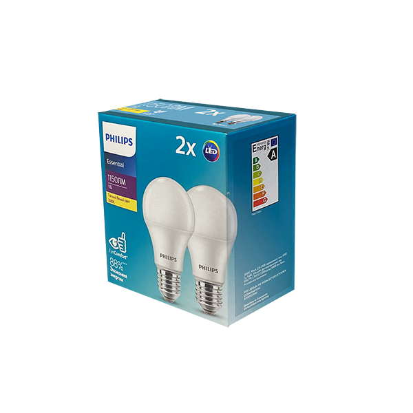 11W (=95W) E27 3000K ESSLEDBulb Экопак 1X2лампы - LED лампа PHILIPS