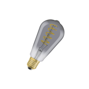Vintage 1906 LED CL Edison  FIL-спираль SMOKE 15 non-dim  5W/818 E27  140x64мм - капля OSRAM