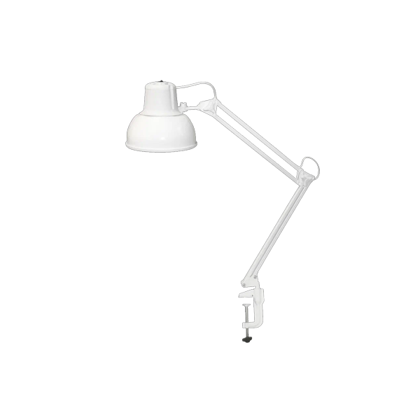 Бета-К НДБ37-60-159 (220В, 60Вт, ЛОН/LED Е27, на струбцине МС)  настол., без лампы, белый