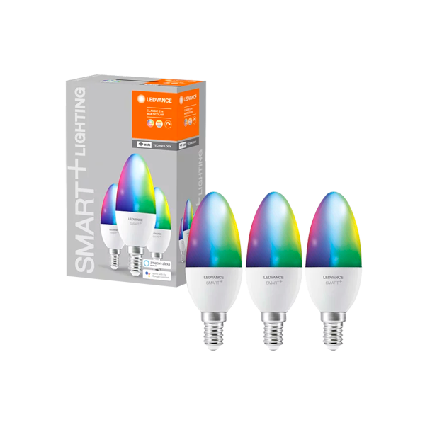 WiFi Candle Multicolour 40 5 W/ RGBW 2700K...6500K E14  470Lm Экопак1X3 RU LEDV